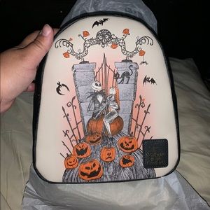 Disney loungefly nightmare before Christmas jack & sally mini backpack